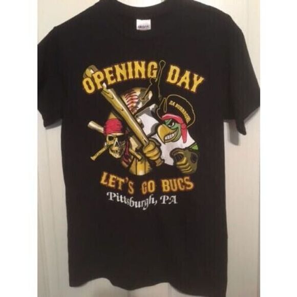 PITTSBURGH PIRATES OPENING DAY SIZE SMALL T-SHIRT - Picture 1 of 2